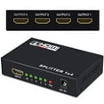 thumbnail image 1 of HDMI-compatible Splitter 1 in 4 Out -4K Hdmi-compatible Splitter 1x4 Ports v1.4 Powered 4K/2K Full Ultra HD 1080p US Adapter 3D Support, 1 of 7