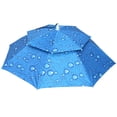 thumbnail image 2 of Worallymy Fishing Umbrella Hat Hiking Beach Camping Headwear Cap Foldable Sunscreen Shade Head Umbrella, 2 of 7