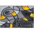 thumbnail image 4 of YHSF Modern Contemporary Area Rug for Living Room, Bedroom, and Office – Elegant Thick Carpet for Dining Room, Kitchen, & Hallways – Washable - Home Decor - Water Repellent - Yellow (2x3 Feet), 4 of 5