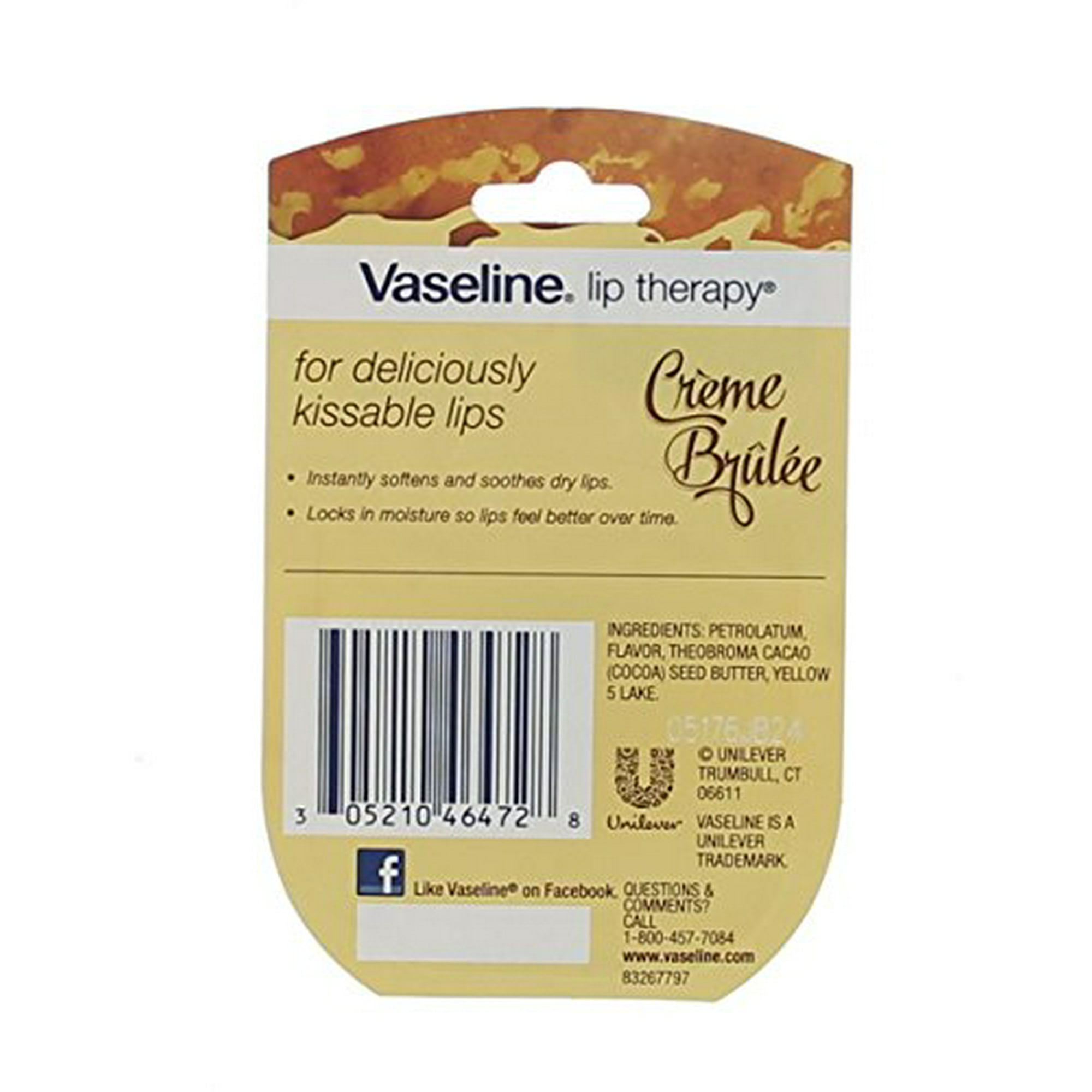 Vaseline lip therapy creme brulee ingredients