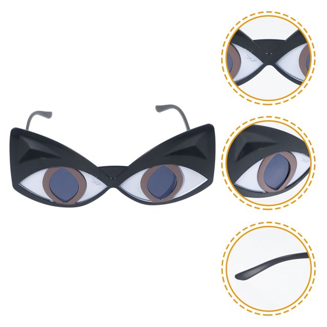 unbranded 2Pares De Gafas De Sol Irregulares Negras Para Y Diversión En Fiesta