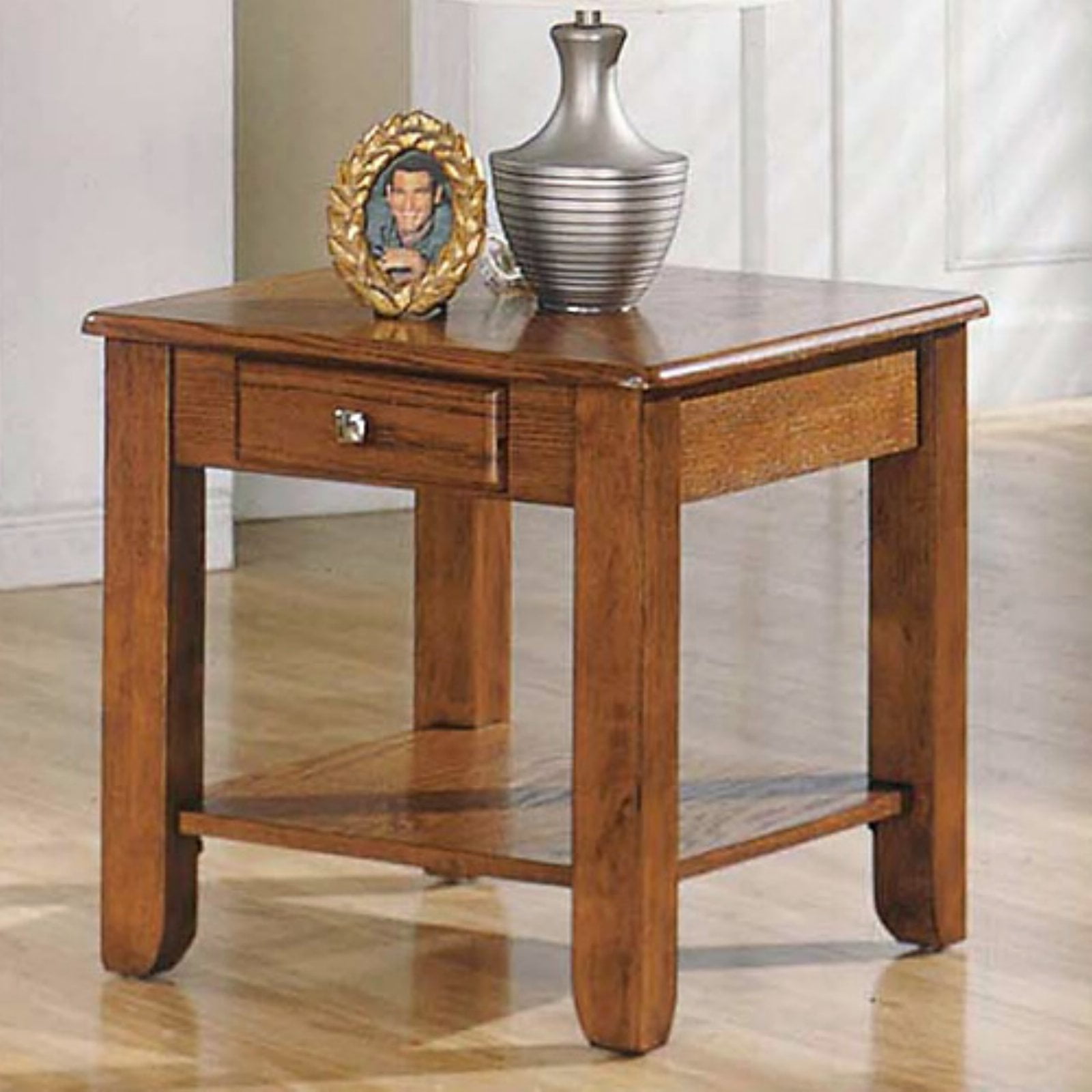 Nelson End Table, Oak - Walmart.com - Walmart.com