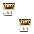 thumbnail image 1 of Advancent Puente rígido de guitarra con tornillos y llave para adultos y niños, pieza de repuesto de Metal resistente, pieza trasera de sillín Oro 2piezas, 1 of 6