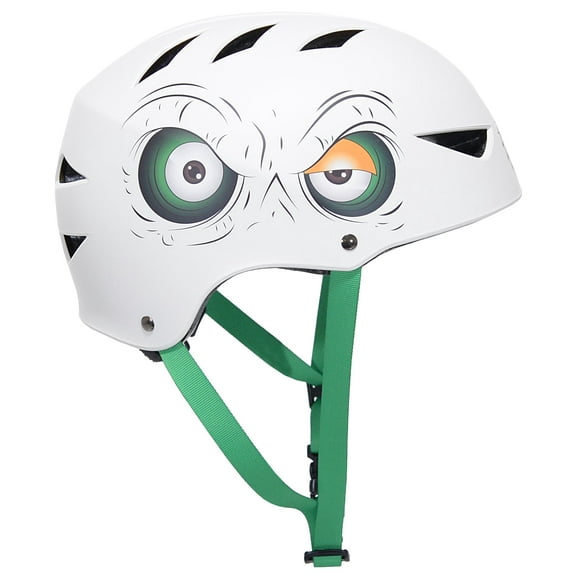 Razor® Child Boys Bike Multi-Sport Helmet, White with Green Eyes (Twist Adjust, Ages 5 )