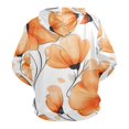 thumbnail image 2 of Orange Flower Men’s Hoodies Sweatshirt Fleece Jackets Long Sleeve Sweatshirts, 2 of 5