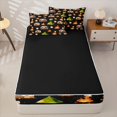 thumbnail image 4 of Homewish RV Trailers Camper Zipper Full Size Comforter Sets with Fitted Sheet and 2 Pillowcases,Happy Camping Zipper Bedding Set For Boys Kids,Black Reversible,4-Piece, 4 of 7