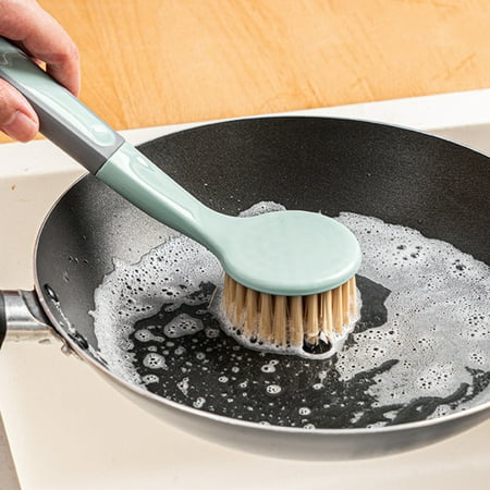 

CKCL Dishwashing Kitchen Scrub Brushes Easy to Brush off Stain for Plates Pots Pans Sinks(Green)