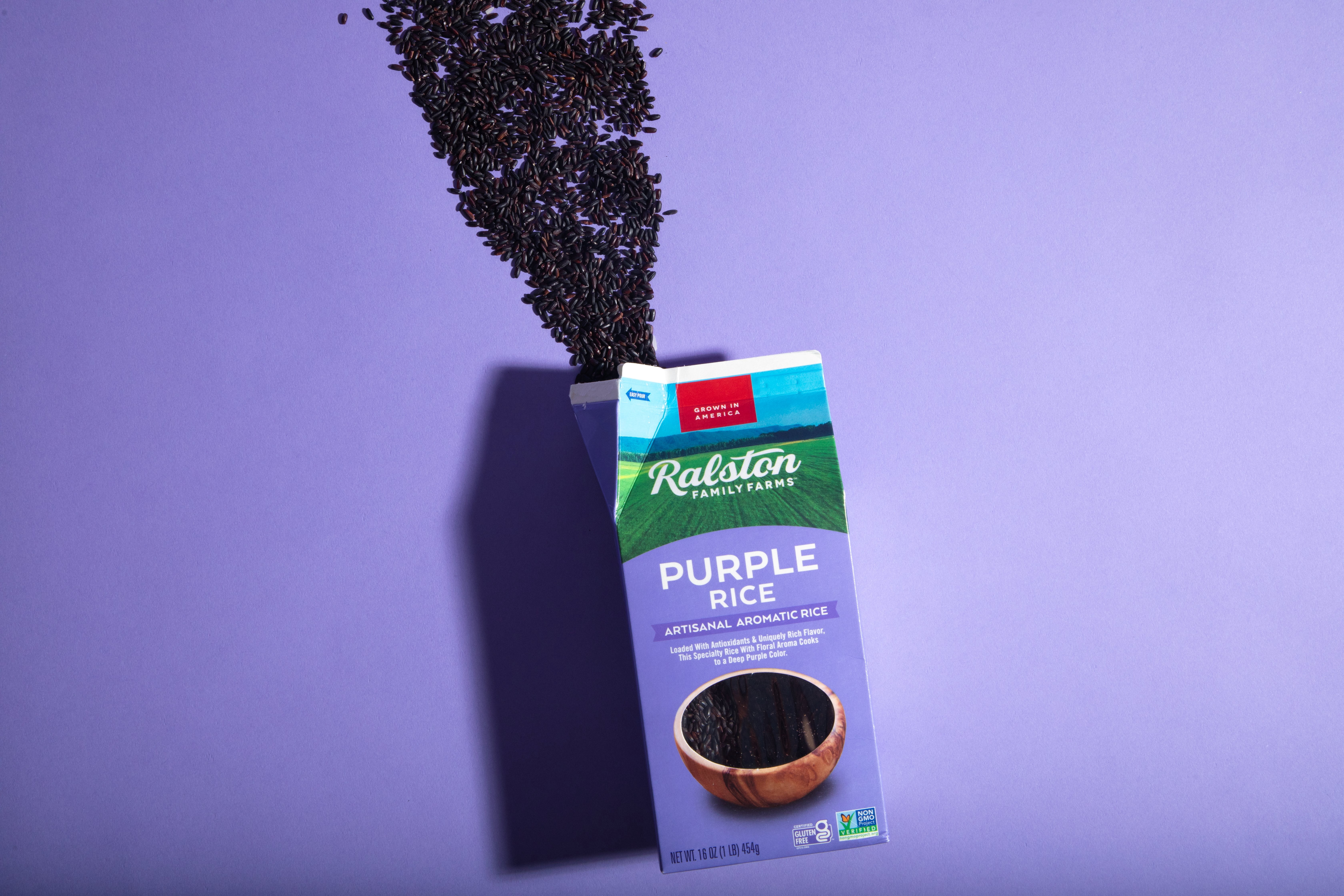 Ralston Family Farms Purple Rice, 16 oz Carton: 6 Pack, American Grown, Non-GMO, Naturally Gluten Free