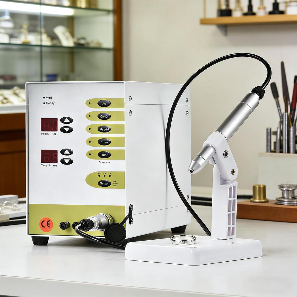 AIHOME Permanent Jewelry Welder Kit 100A Pulse Jewelry Arc Welder Handheld Welding Machine Repair Tools for Hardware Workpiece Gold Silver Copper Repair DIY Craft