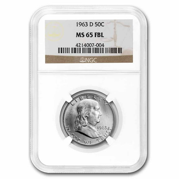 1963-D Franklin Half Dollar MS-65 NGC (FBL)