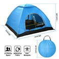 thumbnail image 3 of TeqHome 6.56' x 6.56' x 4.26' Large Waterproof Instant Pop Up Tent Canopy for Outdoor Camping Family Hiking Fishing 4 Persons Tent Blue, 3 of 10