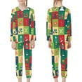 thumbnail image 3 of Suhoaziia Pajamas Set for Toddler Girls Leisure Time Breathable Lounge Wear 2-Pack Matching Set Loose Sweatshirt 5T-6T Children,Print Graphic Checkered Christmas Gift Long Sleeve Shirt, 3 of 5