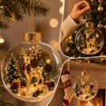 thumbnail image 6 of Christmas Light Up Story Ball Ornament, 3.94 Inch Glowing Mini Holiday Scene Tree Hanging Decoration With Warm Light For Festive Home Christmas Party Decoration,F, 6 of 8