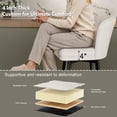 thumbnail image 5 of MultiHaven 26" Shell Back Bar Stools Set of 4,Swivel Counter Height Fabric Chairs with Metal Legs for Kitchen Island,Bar,Cafe - Beige, 5 of 9