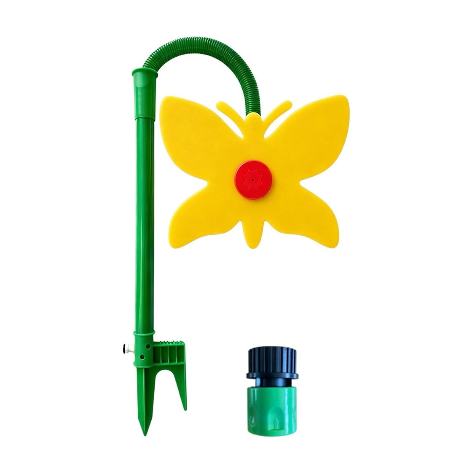Butterfly Oscillating Garden Sprinkler – Fun Rotating Water Sprayer For Lawn Irrigation & Outdoor Play(Yellow-106X28Cm)