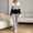 Gray women two piece lounge set a1, variant on Bzdzmqm Women's 2 Piece Lounge Set V Neck Long Sleeve Hoodie with Wide Leg Pants Casual Solid Basic Tracksuit Cozy Zip Up Loungewear Fall Winter Outfit, Gray M