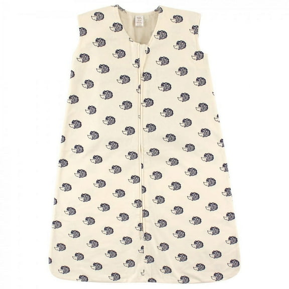 Touched by Nature Baby Boy Organic Cotton Sleeveless Wearable Sleeping Bag, Sack, Blanket, Hedgehog, 0-6 Months