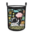 thumbnail image 1 of ZICANCN Alien Creatures Cartoon Drawing Laundry Basket Organizer, Dirty Clothes Hamper for Bathroom Kids Girls Boys Laundry Hamper Small, 1 of 7