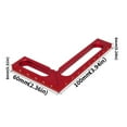 thumbnail image 2 of 2PCS Woodworking Right Angle Ruler Aluminum Carpenter Square Scale Line Measuring Ruler 90° Right, 2 of 7