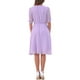 thumbnail image 3 of Vestido A-line de Chiffon con Estrellas Metálicas y Mangas Fruncidas para Mujeres INSPIRE CHIC en Morado, 3 of 6