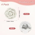 thumbnail image 3 of Uxcell 4-Pack Clips Decorativos de Rosa para Zapatos, Broches de Flor de Moda de Cuero Sintético Removibles [Beige], 3 of 7