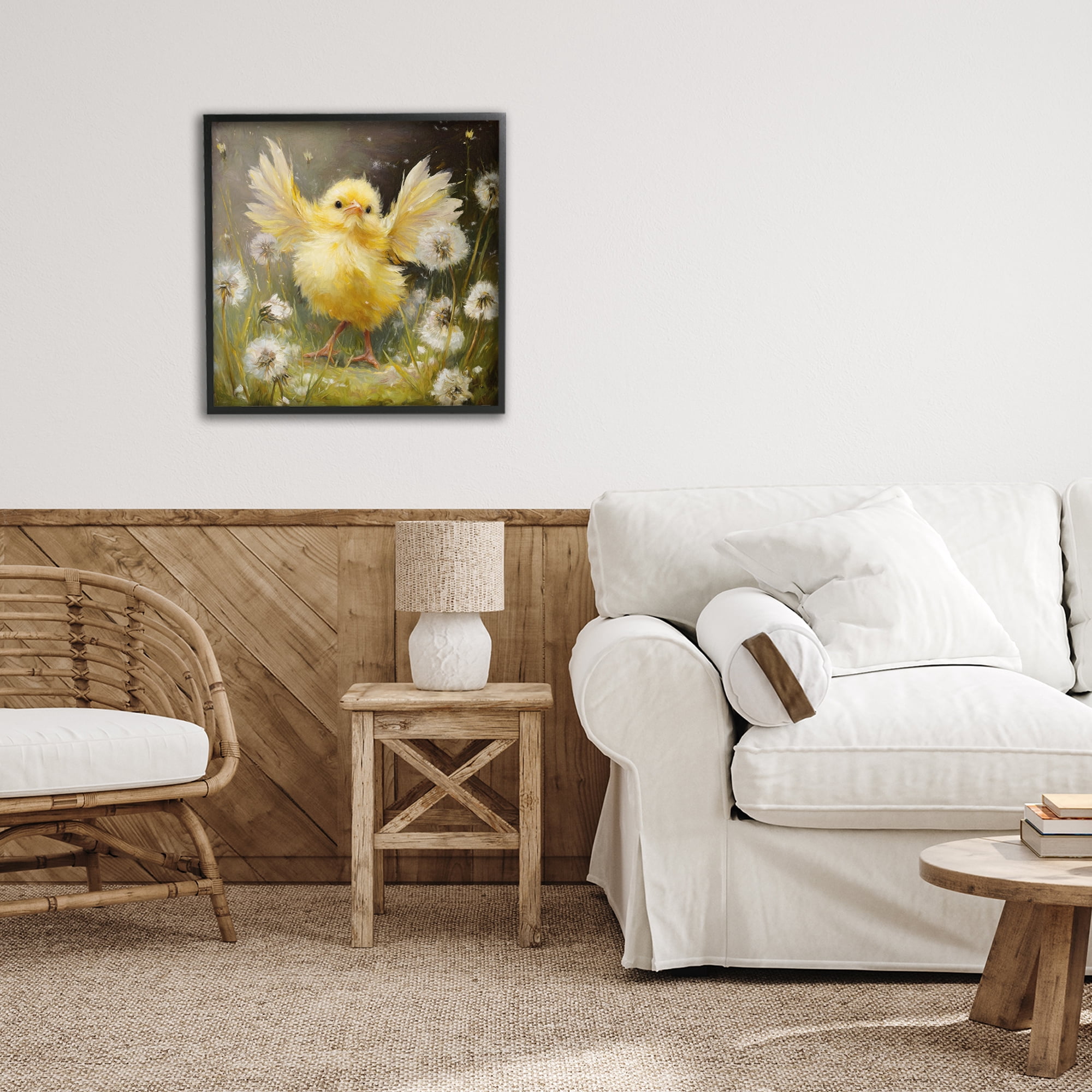 Stupell Industries Free As A Peep Chick Black Framed Giclee Art, design by Tina LeCour