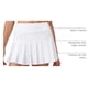 thumbnail image 4 of Falda CRZ YOGA Plisada de Cintura Alta para Tenis y Golf Blanca XX-S, 4 of 6