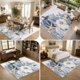 thumbnail image 5 of Coastal Fall Area Rugs 5'x7', Washable Small Throw Rugs for Laundry Room Playroom, Thanksgiving Blue Pumpkins Starfish Coral Indoor Outdoor Rug Non-Slip Low Pile Carpet Runner Reversible Floor Mats, 5 of 8