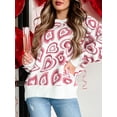 thumbnail image 4 of Valentine’s Day Sweatshirt for Women Heart Printed Long Sleeve Pullover Jumper Tops Oversized Love Sweater Tops, 4 of 8