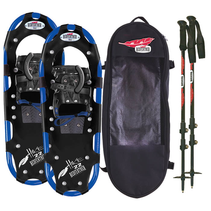 Ski Poles and Carry Bag 1500 RedFeather Mens Hike Recreational Series Snowshoe Kit with SV2 Bindings