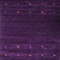 thumbnail image 1 of Ahgly Company Tapis d'Intérieur Carré Contemporain Violet Foncé Abstrait, 3 Pieds Carré, 1 of 6