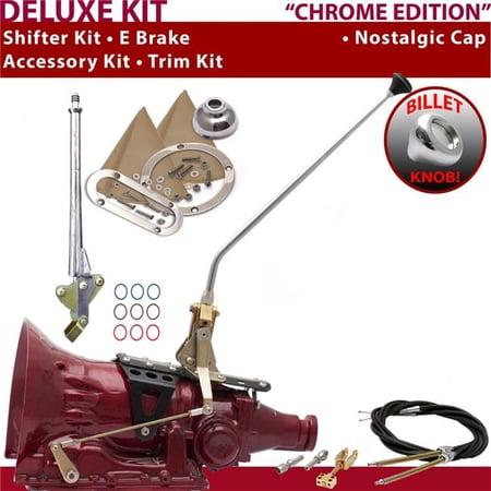 American Shifter 518 Shifter Kit Chrome 16 in. E Brake Cable Trim Kit for F1E34