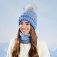 thumbnail image 6 of Wutalume Winter Hat and Scarf Set for Women, Fleece Lined Thick Knitted Beanie with Ear Muffs, Warm Two-Piece Set for Outdoor Activities,Blue, 6 of 8