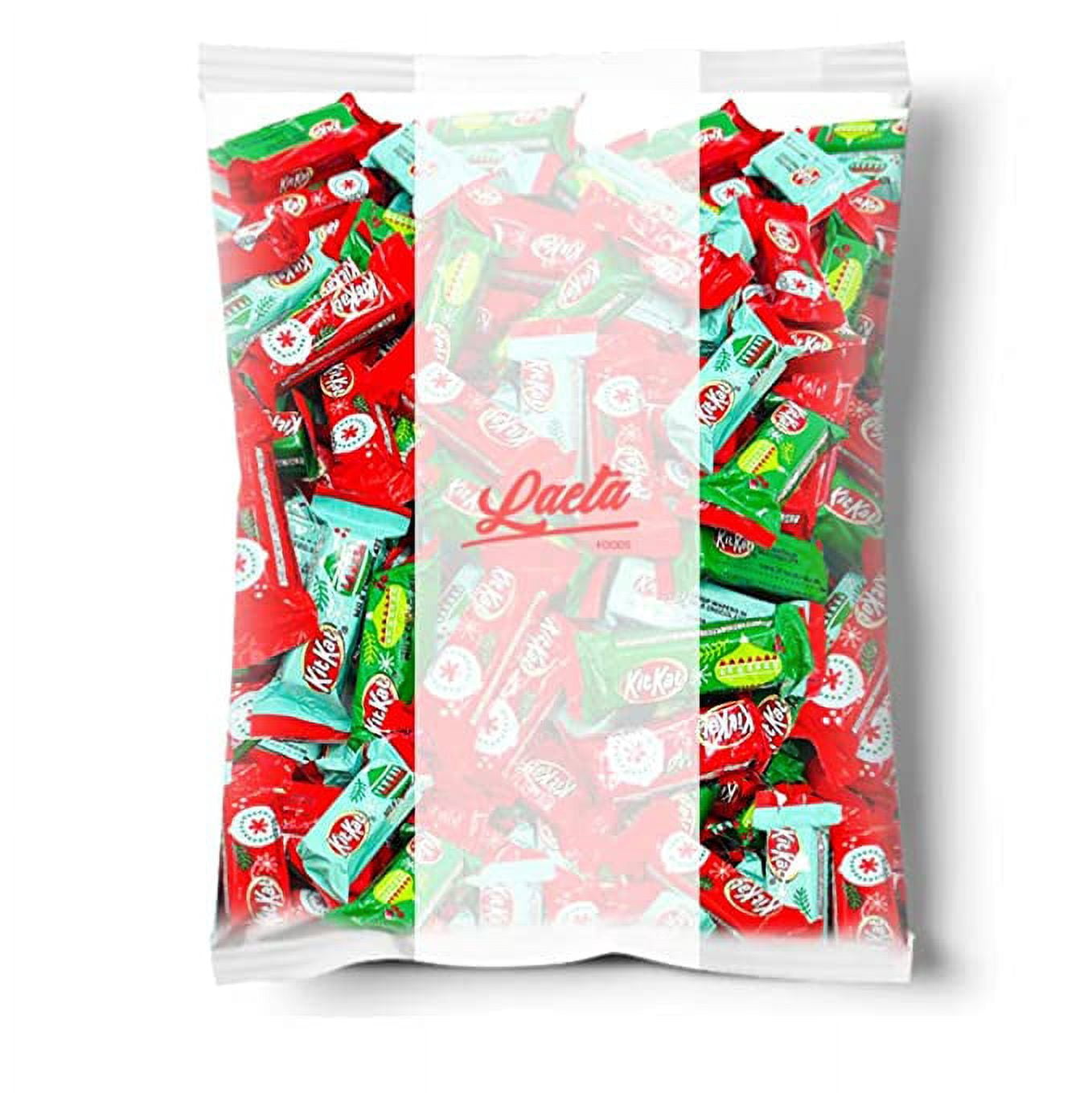 Holiday KIT KAT Miniatures Crisp Wafers Milk Chocolate Candy Bar Individually Wrapped, 3 Pound Bag