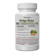 Ginkgo Biloba - 1200mg, 120 Vegetable Capsules - Added Black Pepper for Optimal Absorption - Supports Brain and Heart Health - Memory & Concentration - Circulation Support