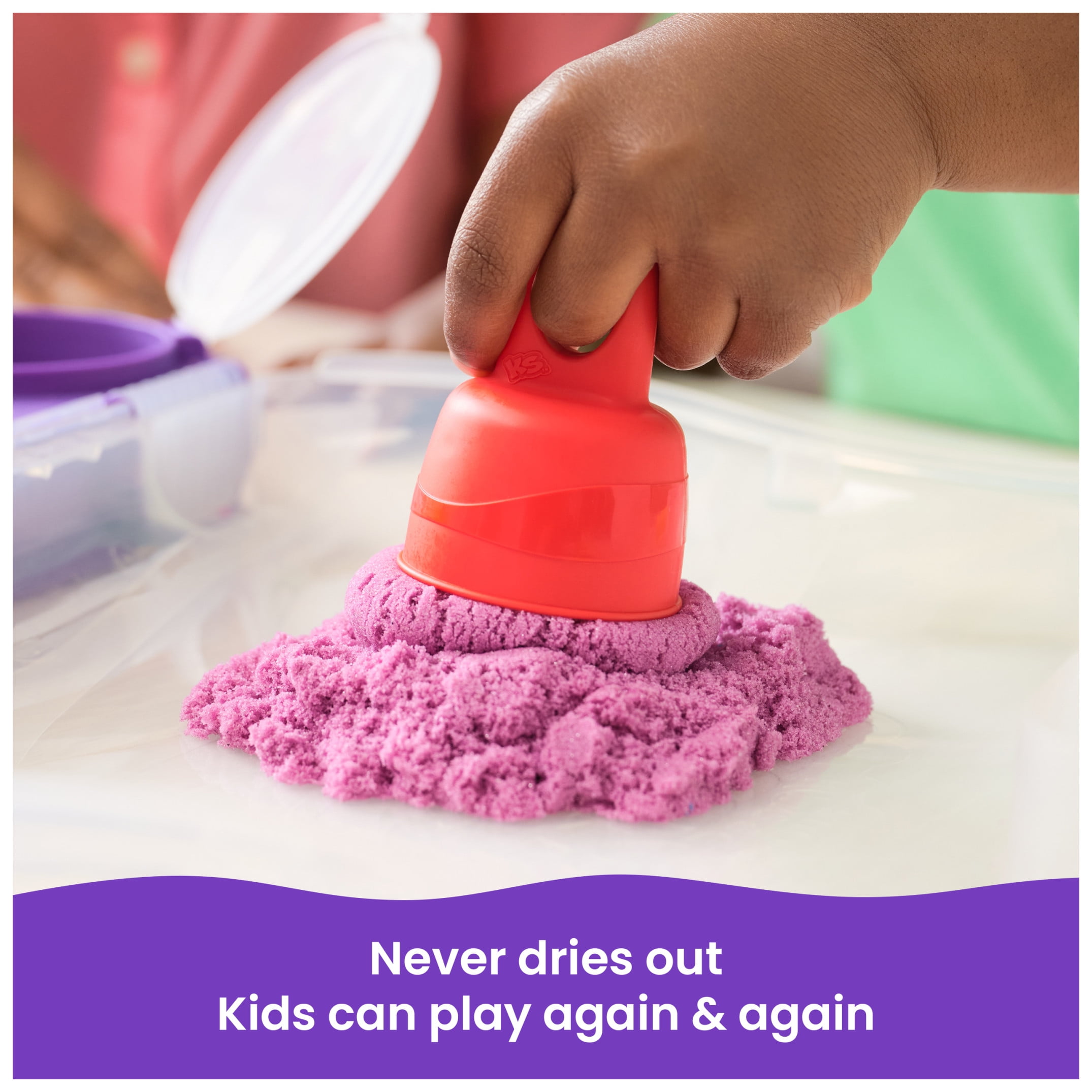Kinetic Sand, Variety Case with 3 Styles Play Sand (2lbs) & 5 Tools