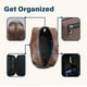 thumbnail image 3 of Neceser de viaje de piel de emisario resistente al agua para hombre, 3 of 8