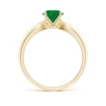 thumbnail image 2 of Angara Natural 0.75 Ct. Emerald Solitaire Ring in 14K Yellow Gold for Women (Ring Size: 9), 2 of 9