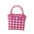 thumbnail image 4 of Bolso de mano tejido para mujer, multiusos, de gran capacidad, ideal para playa, picnic y citas. rosa, 4 of 9