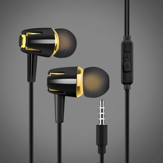 ziyahihome In Ear Earphone Running Sports Headphone Wired Earplug Headset with Microphone for Android for IOS