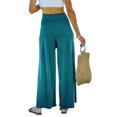 thumbnail image 4 of Txlixc Pantalones de cintura media para mujer, pantalones de pierna ancha divididos de color sólido, pantalones largos con cinturón ajustable Txlixc Moda, 4 of 5