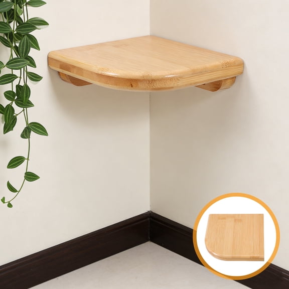 LOLIPPYY Floating Corner Shelf Wooden Small Wall Mounted for Space Optimization Home