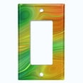 thumbnail image 5 of Metal Light Switch Plate Cover Image of Marble Green Yellow Swirl Galaxy MAR075, 5 of 13