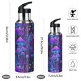thumbnail image 2 of Yayeee 20oz Insulated Water Bottle Double Wall Stainless Steel with Flip Straw Lid, Purple Mushrooms Pattern, 2 of 7