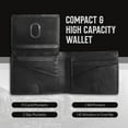 thumbnail image 6 of RFID Blocking Wallet For Men Bifold Soft Black Genuine Nappa Leather, 6 of 8