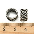 thumbnail image 2 of 20 pc 316 Surgical Stainless Steel European Beads Large Hole Beads Viking Beard Beads Hair Beads Column 11x7mm Hole: 8mm, 2 of 2