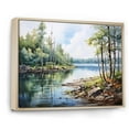 thumbnail image 2 of Designart "Tranquil Scandinavian Waters I" Landscape Lake River Floater Framed Wall Decor, 2 of 5