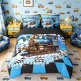 thumbnail image 3 of meiyoeat Cool Steam Train 7-Piece Twin Bedding for Boys,Retro Locomotive Graphic Bedding Comforter Set,Blue,Reversible, 3 of 6