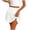 *White, variant on Binmer Women's Elastic Waist Pleated Ruffle Hem Mini Skirt with Built in Shorts,Solid Color Casual Skort Black,Women's Plus L