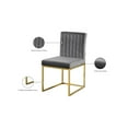 thumbnail image 2 of Meridian Furniture Giselle Gray Velvet Dining Chair (Set of 2), 2 of 5